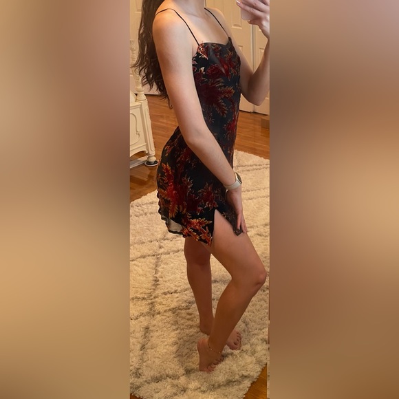 Super Bloom Velvet Mini Dress - Picture 1 of 4